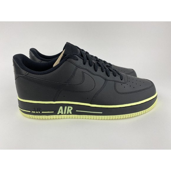 Nike Air Force 1 Low Ribbon Volt Black Men's Size 14 Sneakers Shoes - Picture 7 of 12